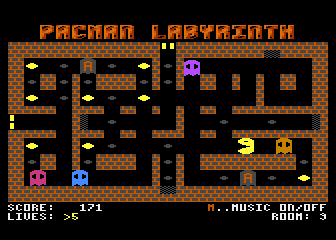 PacMan Labyrinth atari screenshot