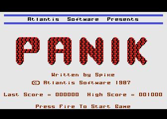 Panik! atari screenshot