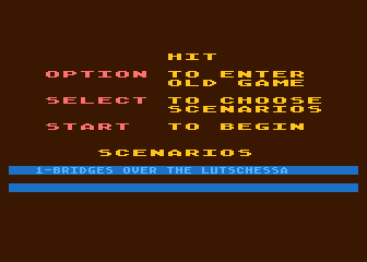 Panzer Grenadier atari screenshot