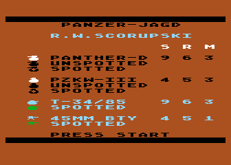 Panzer-Jagd atari screenshot