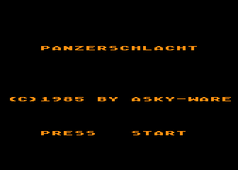 Panzerschlacht atari screenshot