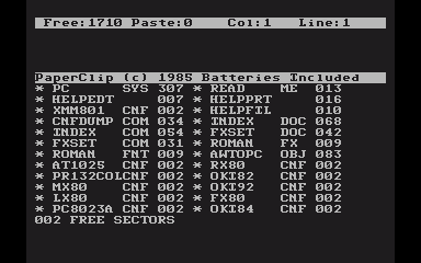 PaperClip atari screenshot