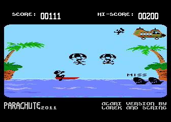 Parachute 2011 atari screenshot