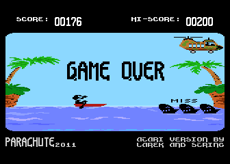 Parachute 2011 atari screenshot