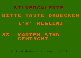 Patience atari screenshot