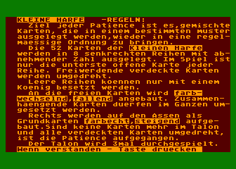 Patience atari screenshot