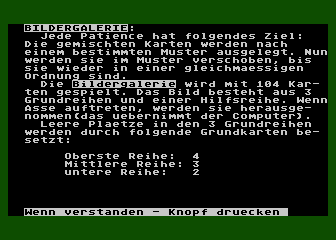 Patience atari screenshot