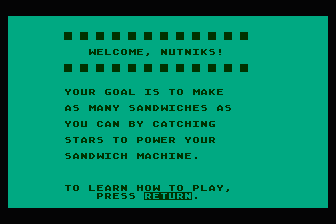 Peanut Butter Panic atari screenshot