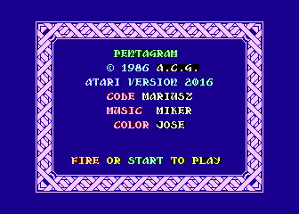 Pentagram atari screenshot