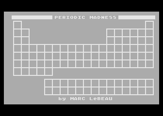 Periodic Madness atari screenshot