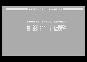 Periodic Madness atari screenshot