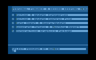 Personal Finance and Record Keeping atari screenshot