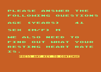 Personal Fitness Program atari screenshot