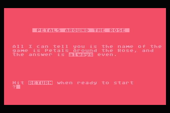 Petals around the Rose atari screenshot