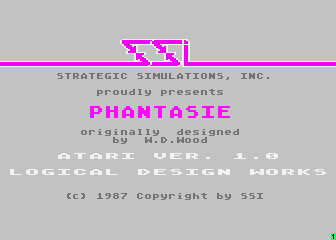 Phantasie atari screenshot