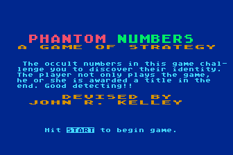 Phantom Numbers atari screenshot