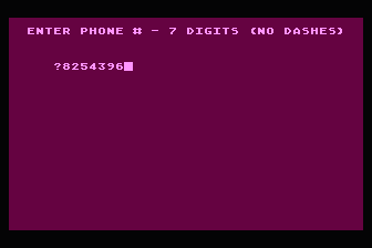 Phone Words atari screenshot