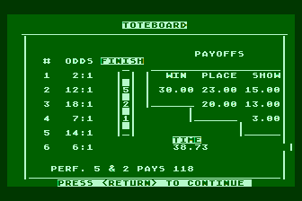 Photo Finish Greyhound Racing atari screenshot