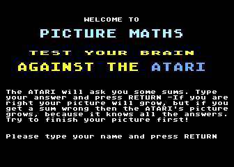 Picmatics atari screenshot