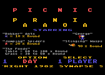 Picnic Paranoia atari screenshot