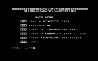 Picture Plus / Lister Plus atari screenshot
