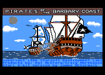 Pirates of the Barbary Coast atari screenshot