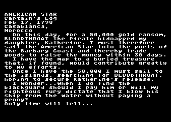 Pirates of the Barbary Coast atari screenshot