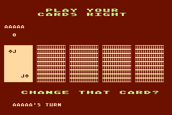 Play Your Cards Right atari screenshot