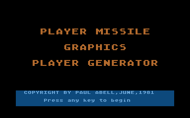 Player Generator atari screenshot