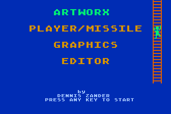 Player Missile Editor atari screenshot