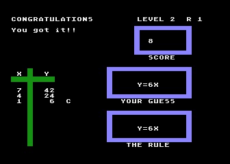 Plot / Guess the Rule atari screenshot