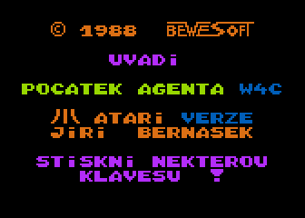 Pocátek Agenta W4C atari screenshot