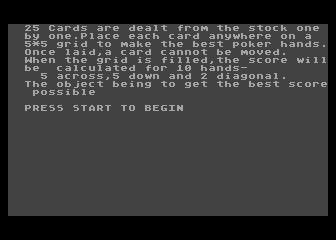 Poker Patience atari screenshot