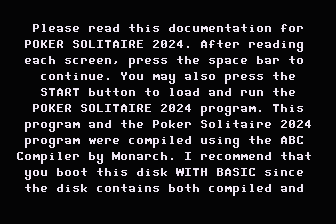 Poker Solitaire 2024 atari screenshot