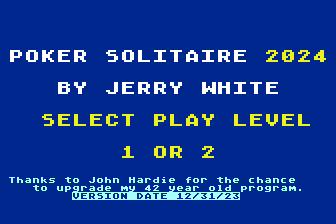 Poker Solitaire 2024 atari screenshot