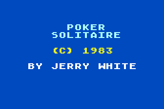 Poker Solitaire atari screenshot