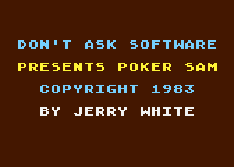 PokerSAM atari screenshot