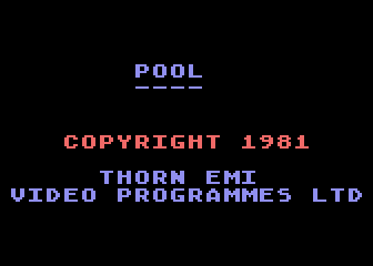 Pool atari screenshot