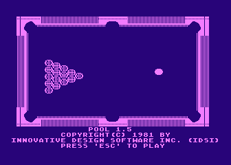 Pool 1.5 atari screenshot