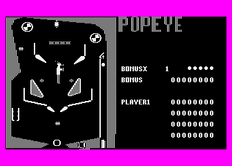 Popeye Pinball atari screenshot