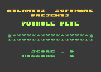Pothole Pete atari screenshot