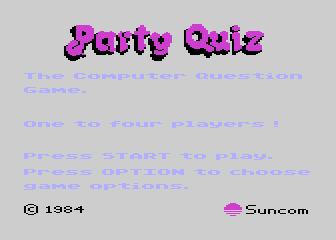 PQ - The Party Quiz Game atari screenshot