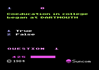 PQ - The Party Quiz Game atari screenshot