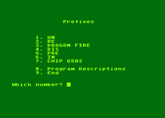 Prefixes atari screenshot