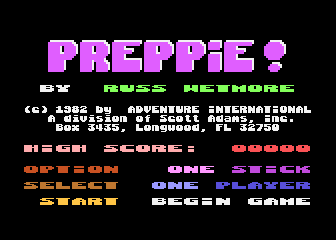 Preppie! atari screenshot