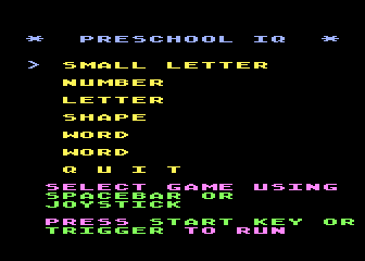 Preschool IQ Builder 2 atari screenshot
