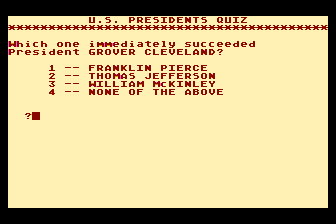 Presidents Quiz