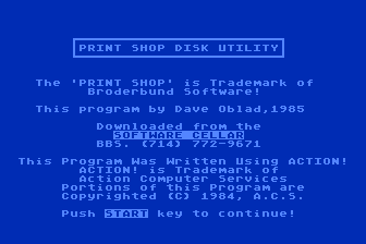 Print Shop Disk Utility — screenshot 1