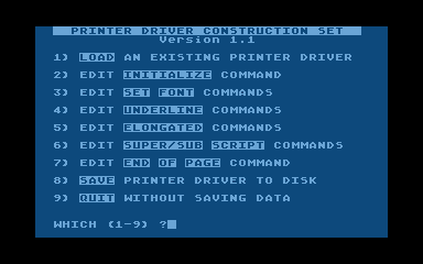 Printer Driver Construction Set