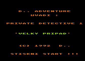 Private Detective 1 - Velký Prípad atari screenshot